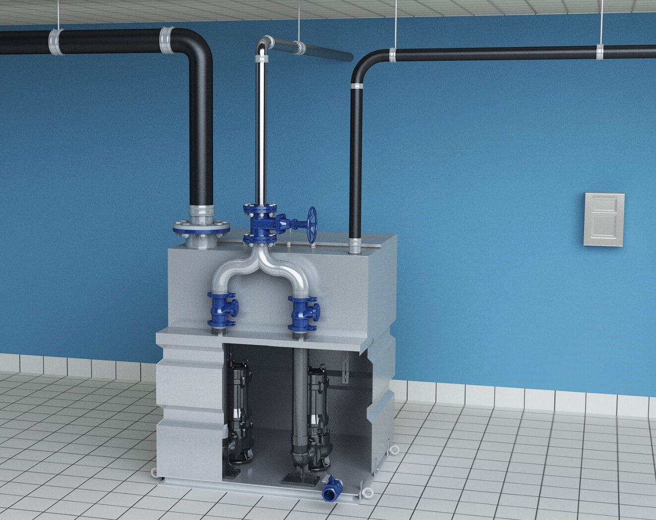 PW全自动地下建筑污水提升成套设备